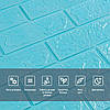 3D панель самоклеюча цегла Бірюза 700х770х3мм (002-3) SW-00000573, фото 4