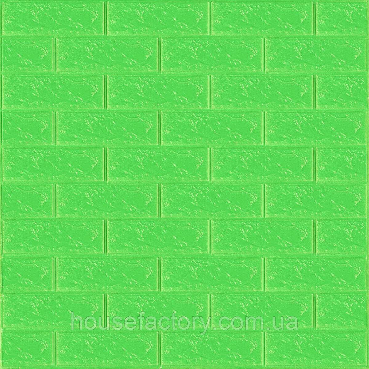 3D панель самоклеюча цегла Зелена 700х770х3мм (013-3) SW-00000639