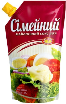Соус майонезний Чугуїв Сімейний 45% жирності 500 грамів дой-пак, фото 1