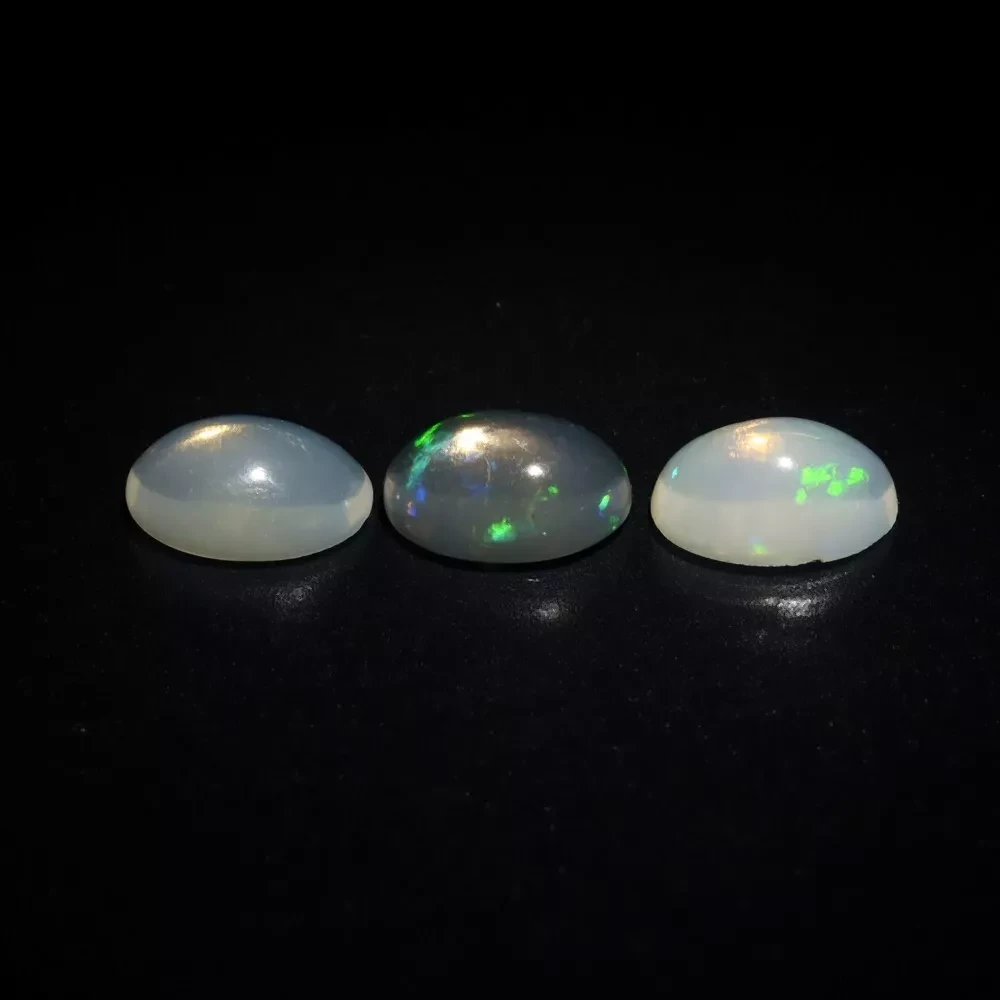 1.53 кт Природний ефіопський опал 3 шт 7х5