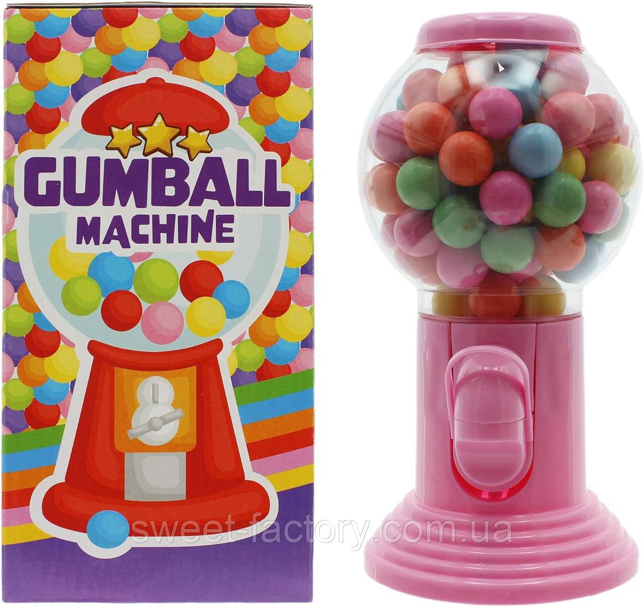 Диспенсер для жуйок Gumball Machine Chewing Gum Play & Candy Pink 300g, фото 1