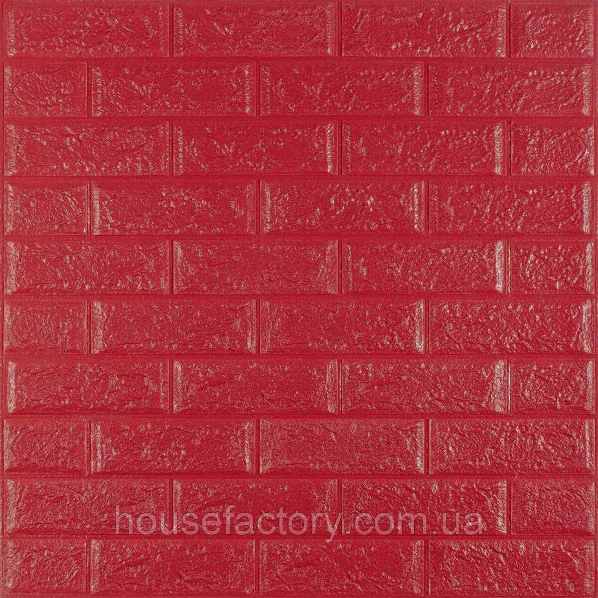 3D панель самоклеюча цегла малинова-червона 700х770х5мм (108-5) SW-00001364