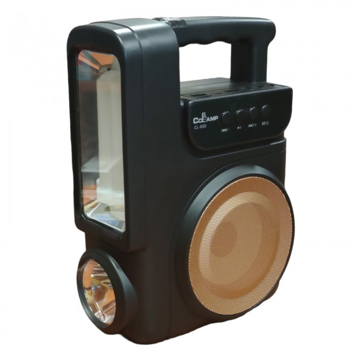 Портативна система освітлення CCLAMP CL-830 Ліхтар + LED лампа + сонячна панель FM Bluetooth