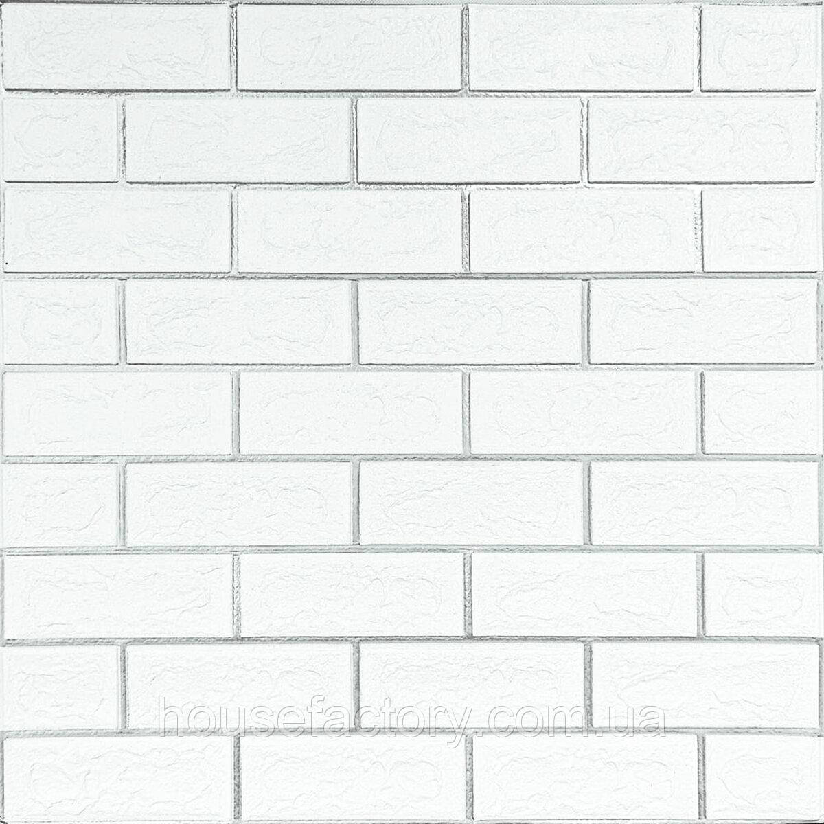 Панель стінова 70*70cm*5mm біла цегла зі сріблом (D) SW-00001502
