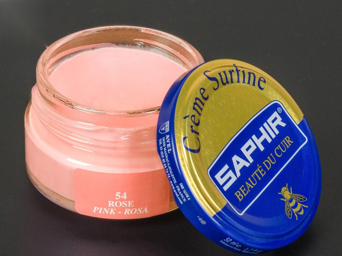 Зволожуючий крем для взуття Saphir Creme Surfine, кол. рожевий (54), 50 мл