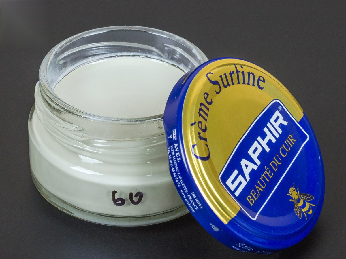 Зволожуючий крем для взуття Saphir Creme Surfine, кол. мармуровий (60), 50 мл