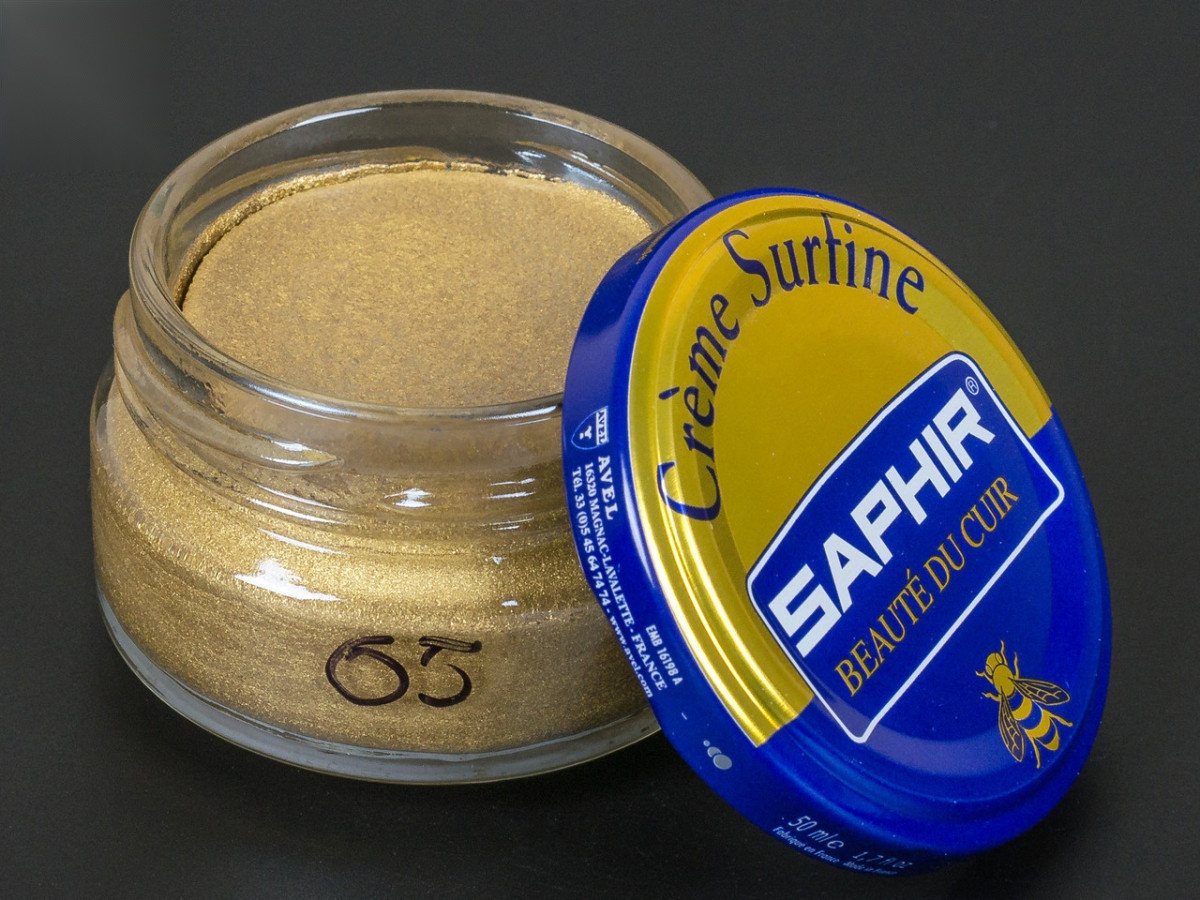 Зволожуючий крем для взуття Saphir Creme Surfine, кол. золотий (65), 50 мл