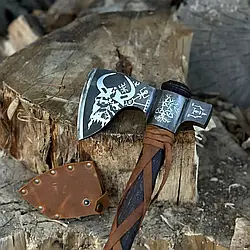 Сокира кована Вікінг сталь 65Г Gorillas BBQ TR35