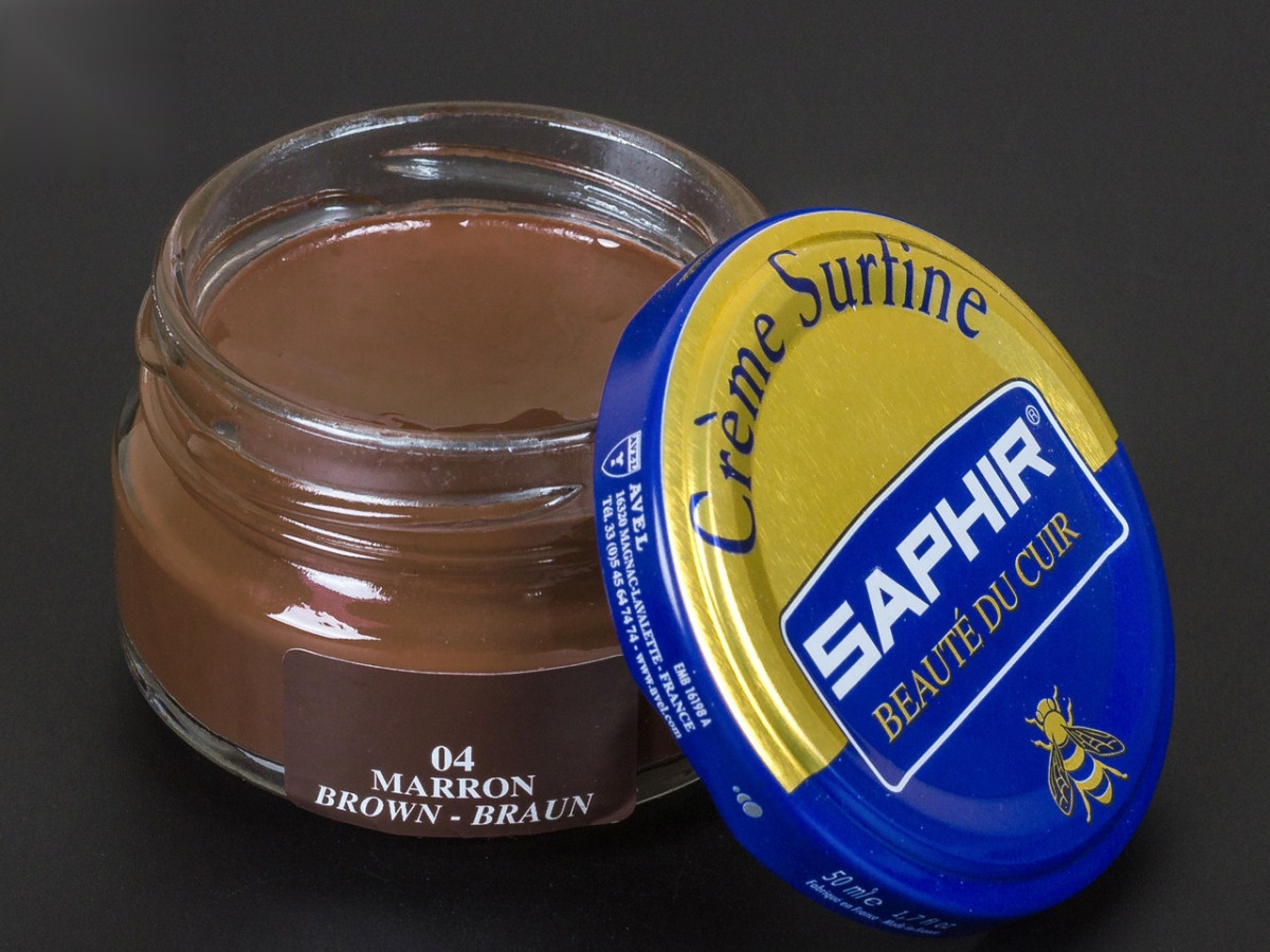 Зволожуючий крем для взуття Saphir Creme Surfine, кол. коричневий (04), 50 мл
