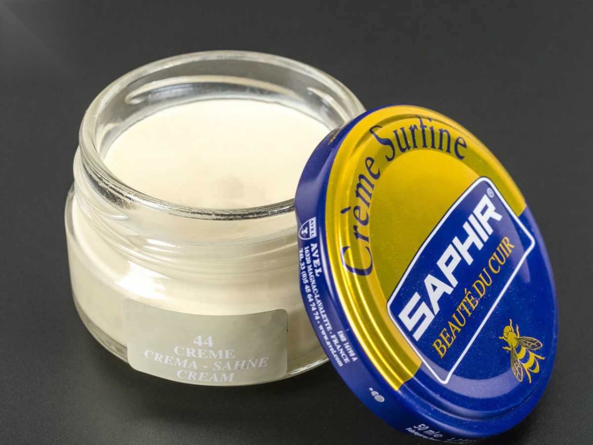 Зволожуючий крем для взуття Saphir Creme Surfine, кол. кремовий (44), 50 мл
