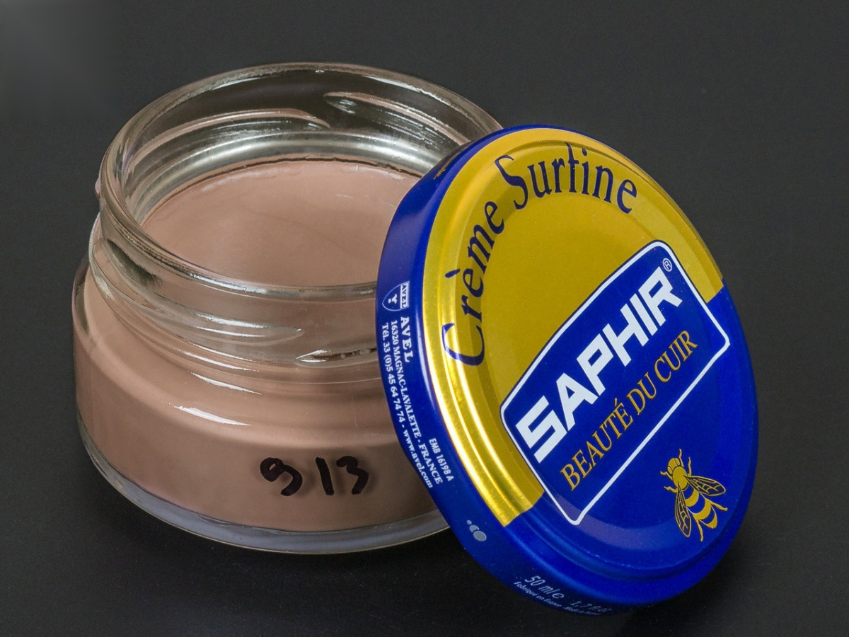 Зволожуючий крем для взуття Saphir Creme Surfine, кол. Boar Rose (913), 50 мл
