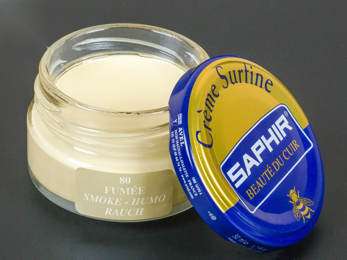 Зволожуючий крем для взуття Saphir Creme Surfine, кол. димчастий (80), 50 мл