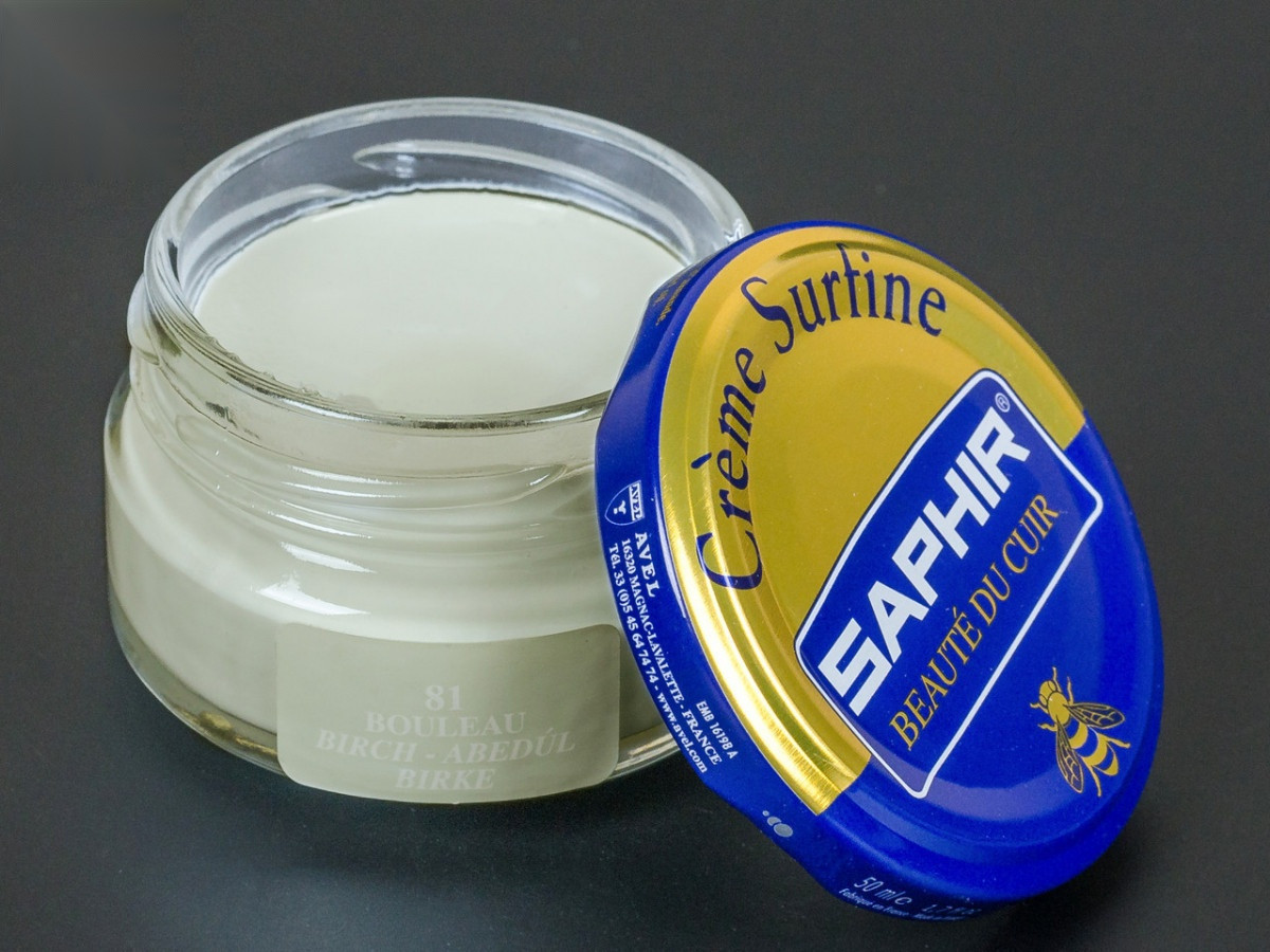Зволожуючий крем для взуття Saphir Creme Surfine, кол. сіро-білий (81), 50 мл