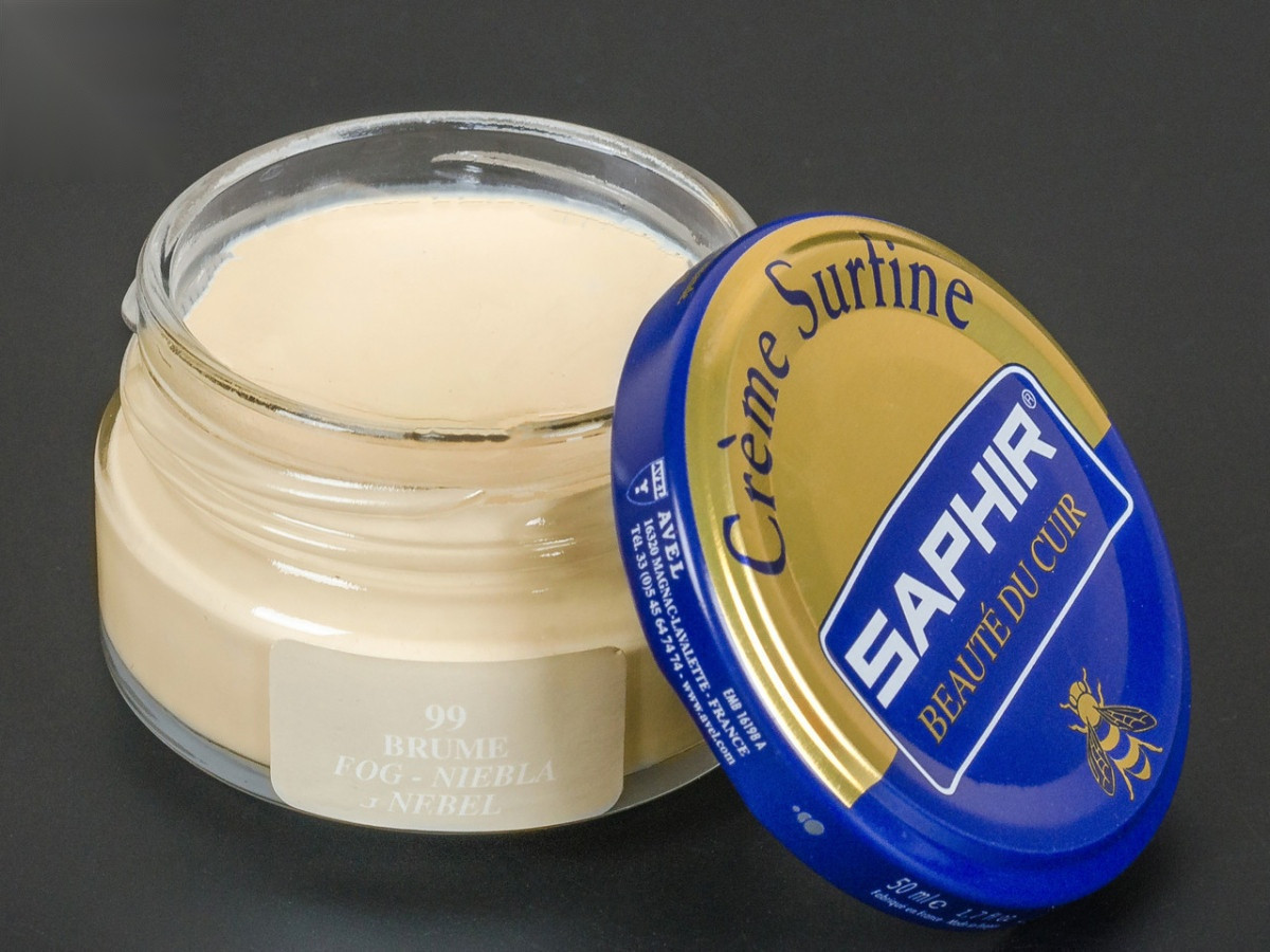 Зволожуючий крем для взуття Saphir Creme Surfine, кол. туман (99), 50 мл