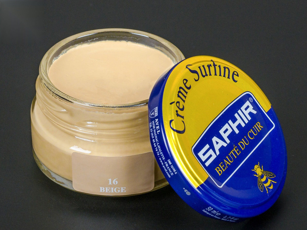 Зволожуючий крем для взуття Saphir Creme Surfine, кол. бежевий (16), 50 мл