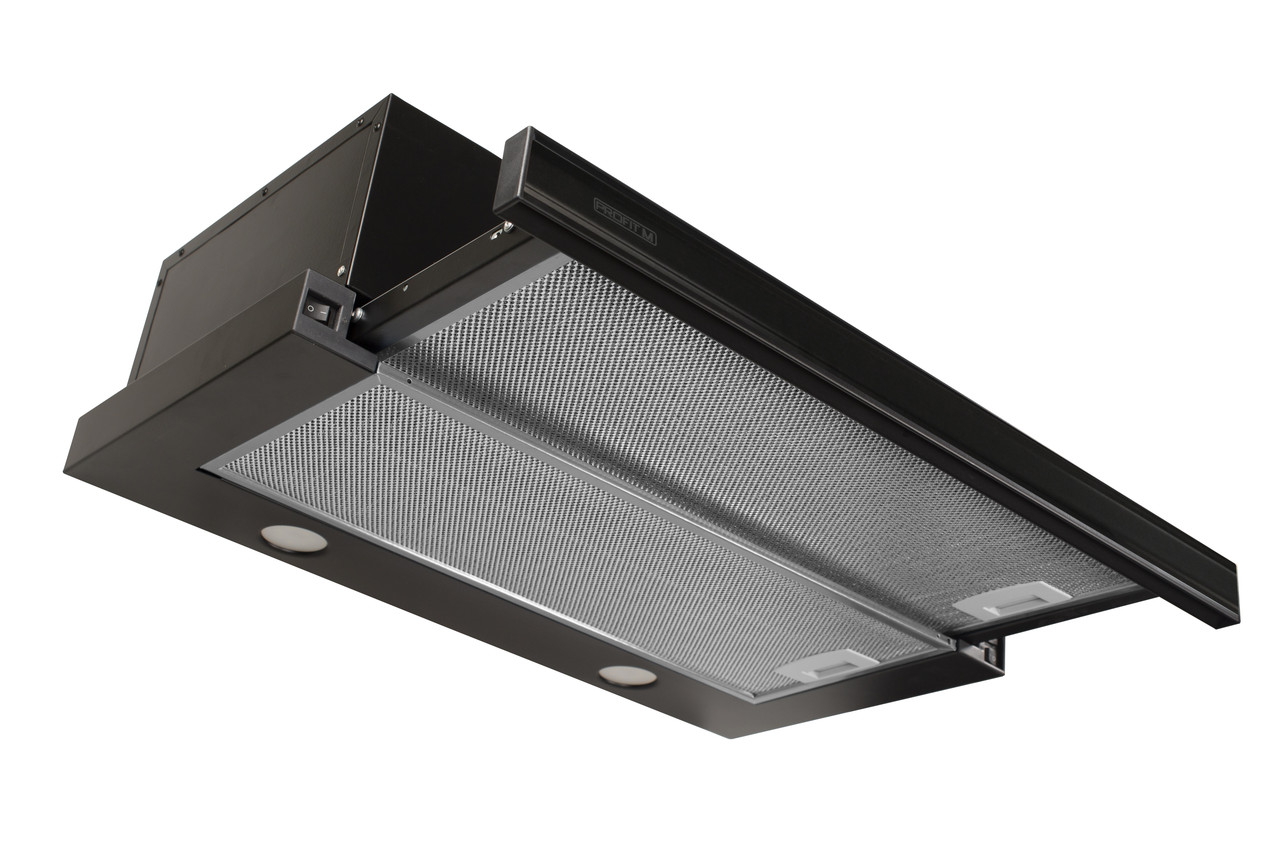 Витяжка кухонна ProfitM Телескоп Містраль 60см 550м3 Чорна, фото 1