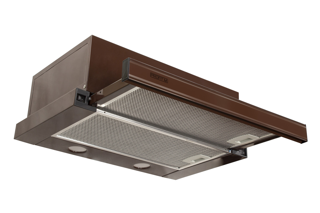 Витяжка кухонна ProfitM Телескоп Марена 50см 840м3 Коричнева LED, фото 1