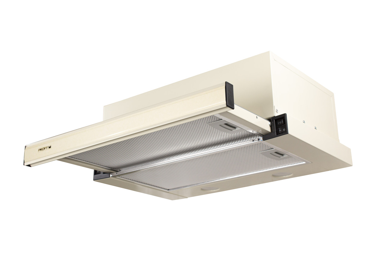 Витяжка кухонна ProfitM Телескоп Марена 60см 840м3 Слонова кістка LED, фото 1