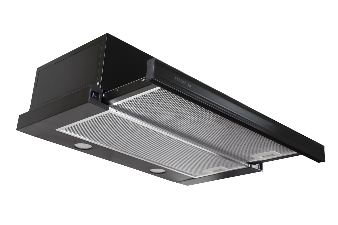 Витяжка кухонна ProfitM Телескоп Марена 60см 840м3 Чорна LED, фото 1