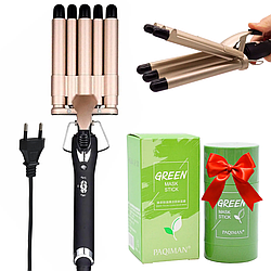 Плойка для завивки волосся Geemy GM-2933 + Подарунок Маска для обличчя PAQIMAN / Плойка хвиля