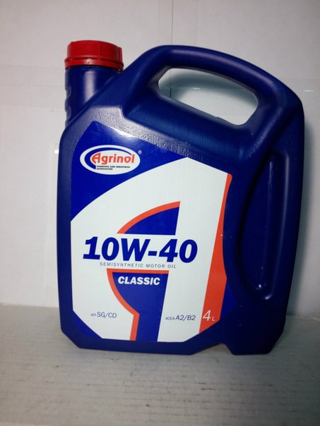 Моторна олива AGRINOL 10W40 SG/CD (напівсинтетика) 4L