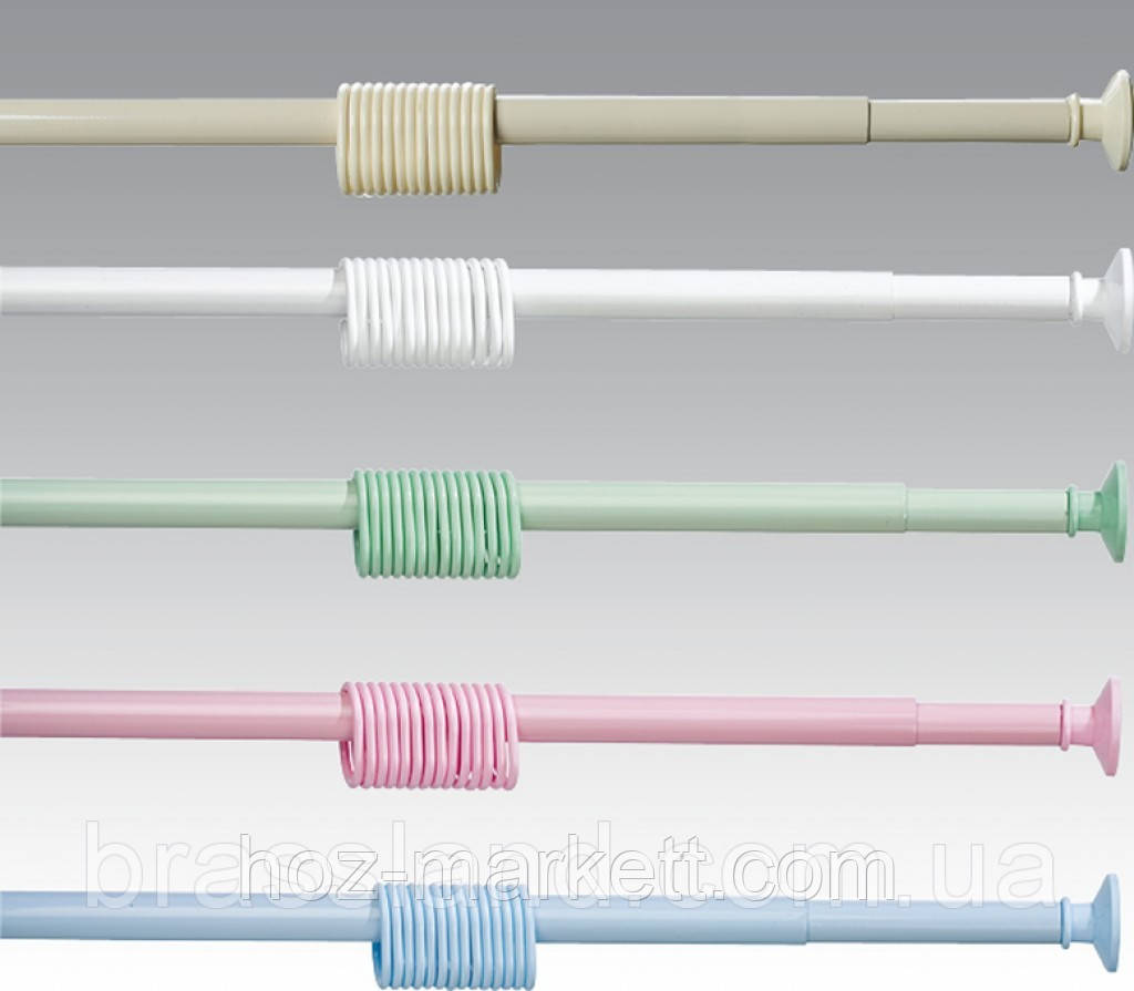 Карниз для шторки у ванну телескопічний металевий, фото 1