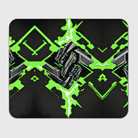 Коврик для мышки Зелёный рунический камень Киберпанк22х18 см(стандарт)