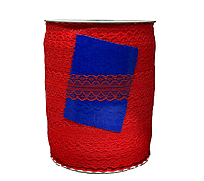 ОПТ - Мереживо Сітка 3 см, колір-червоний, 10 метрів, Червоний