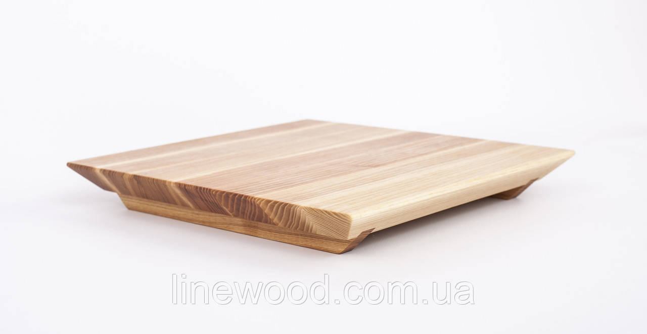 Блюдо ГЕТА (доска для суши) деревянное 30х30х3,5 см (ольха) - фото 5 - id-p418743082
