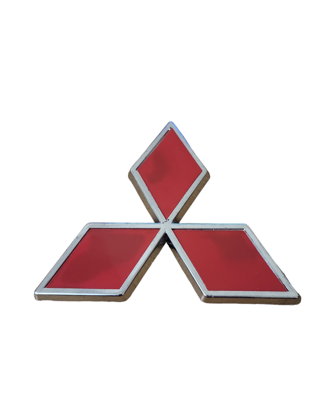 Емблема на капот, багажник Mitsubishi Міцубісі червона 116х100мм