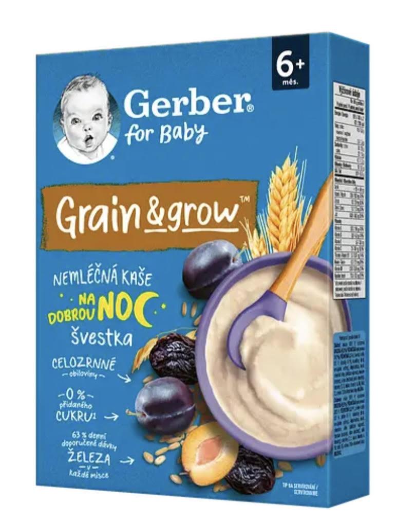 Безмолочна каша Gerber Вівсяно-пшенична з чорносливом з 6 місяців, 200г.(Гербер)