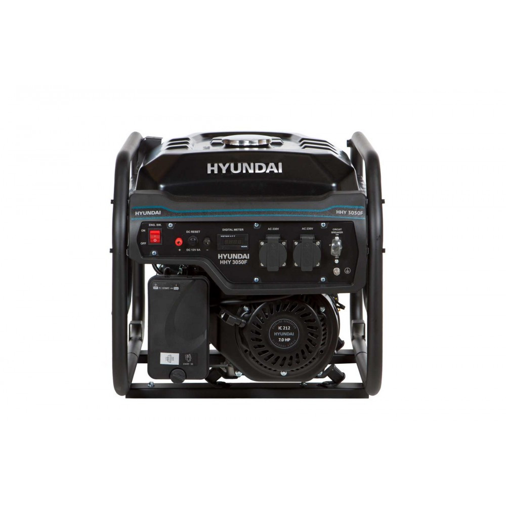 Hyundai HHY 3050F Генератор із ручним стартером 2.8 кВт AVR Мідна обмотка Бак 15 літрів, фото 1