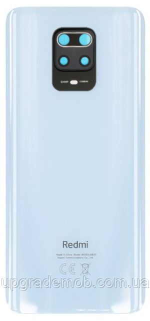 Задня кришка Xiaomi Redmi Note 9 Pro/Redmi Note 9 Pro Max 64MP біла Glacier White оригінал + скло камери