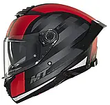 Мотошолом MT THUNDER 4 SV TREADS B5 Matt Red, фото 3