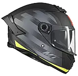 Мотошолом MT THUNDER 4 SV TREADS D3 Matt Fluor, фото 2