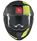 Мотошолом MT THUNDER 4 SV TREADS D3 Matt Fluor, фото 3