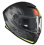 Мотошолом MT THUNDER 4 SV TREADS D3 Matt Fluor, фото 4