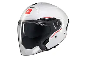 Мотошолом MT Cosmo SV Solid Gloss White