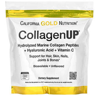 CollagenUP Морський колаген вітамін C гіалуронова кислота California Gold Nutrition 1030 г США, фото 1