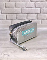 Косметичка-сумка для косметики з ручкою (Make Up, срібло)