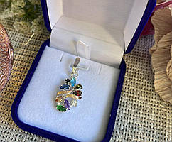 Срібна підвіска з пластинами золота