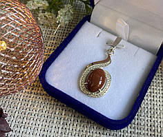 Срібна підвіска з пластинами золота