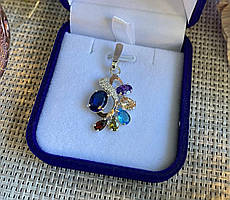 Срібна підвіска з пластинами золота