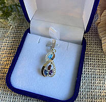 Срібна підвіска з пластинами золота