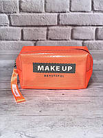 Косметичка-сумка для косметики з ручкою (Make Up, помаранчева)
