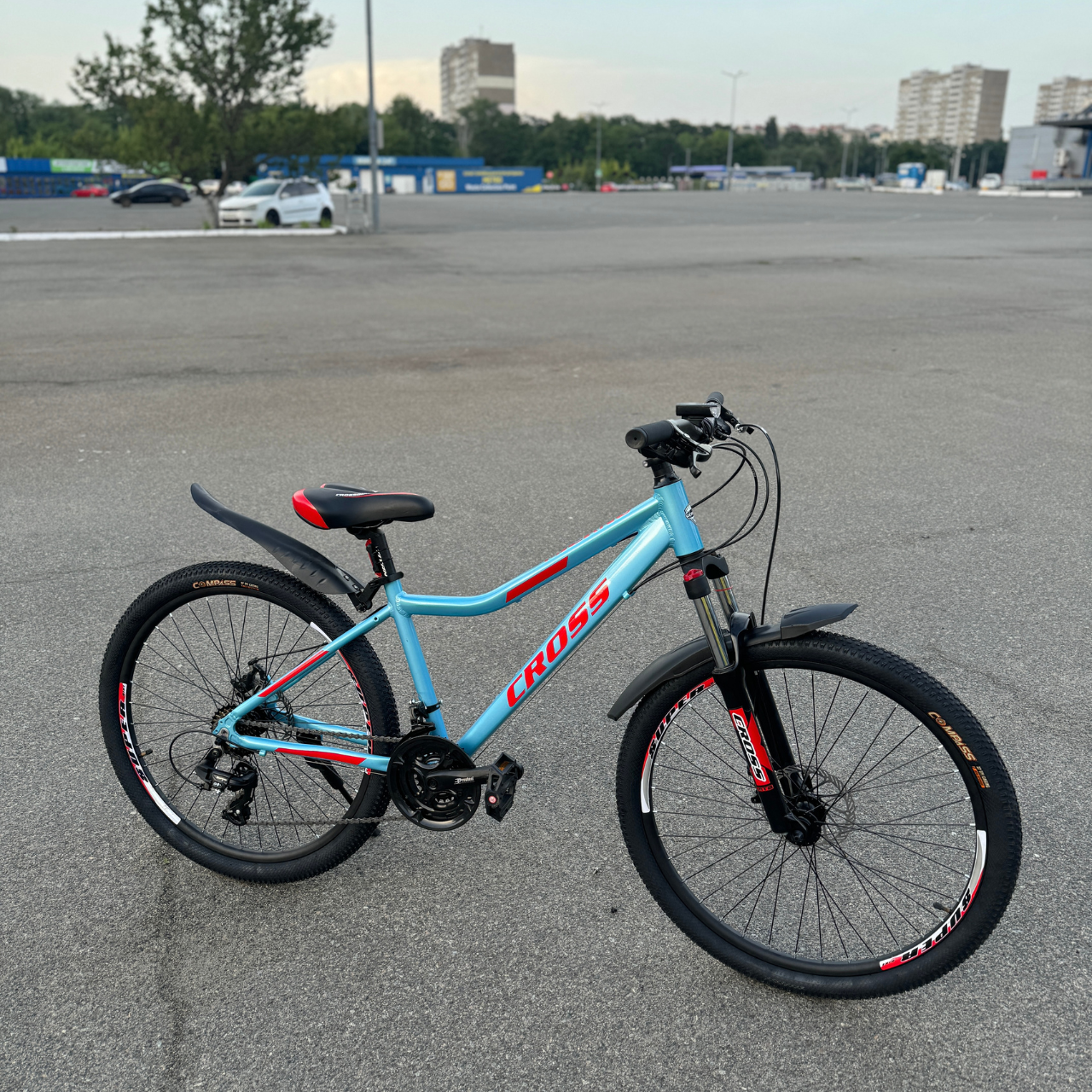 Гірський Велосипед TITAN 26" MILANO рама-15", Бірюзово-Червоний
