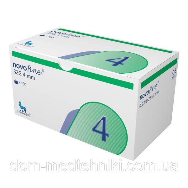 Голки інсулінові "Novofine/Новофайн" 4 мм. 32G