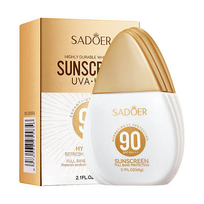 Захисний крем від сонця Sadoer Sun Screen SPF 90+SPF PA+++ (60 g)
