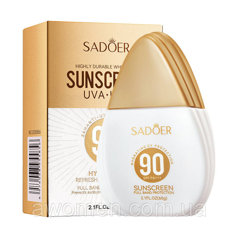 Захисний крем від сонця Sadoer Sun Screen SPF 90+SPF PA+++ (60 g)