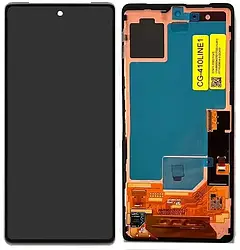 Дисплей для Google Pixel 7 5G Black (G949-00322-01) модуль (екран та сенсор) соромкою, сервісний оригінал, Чорний